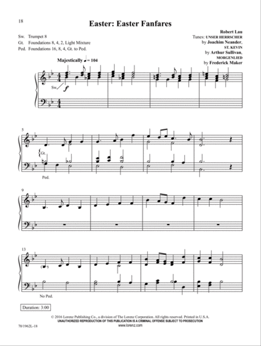 Advent through Easter Organ Solo scores gallery preview page 8