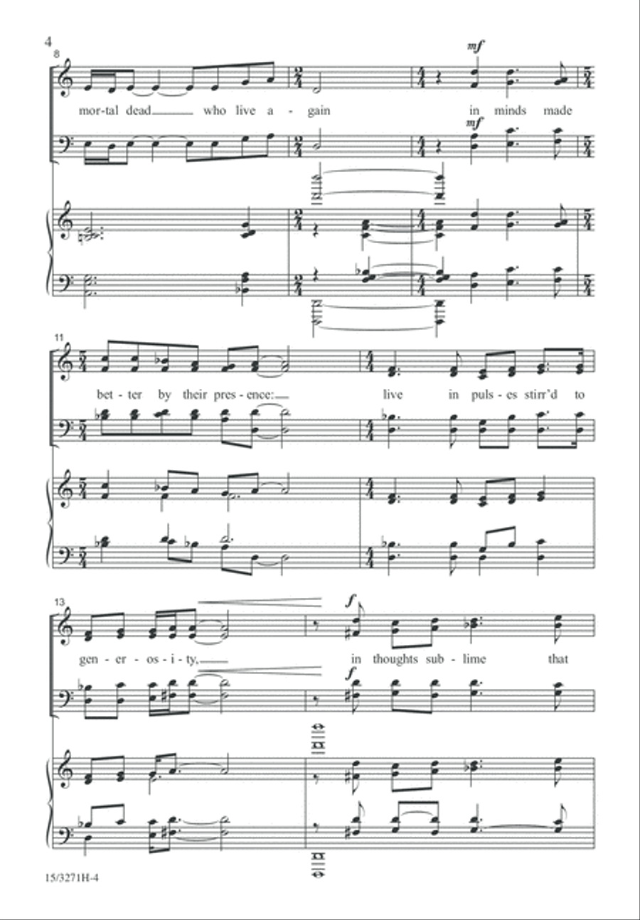 The Choir Invisible 4-Part scores gallery preview page 4