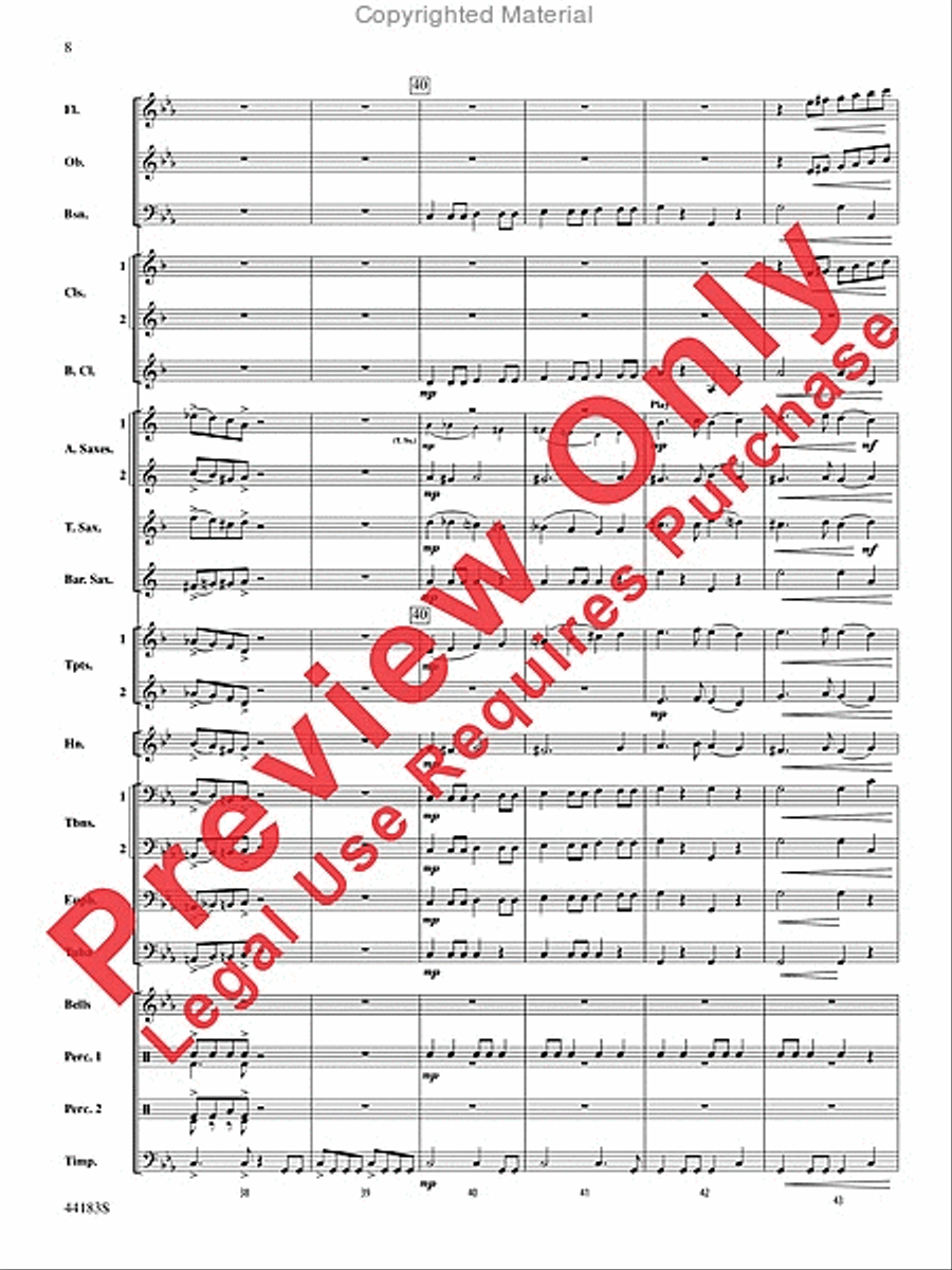 Cobra Dance Concert Band scores gallery preview page 9