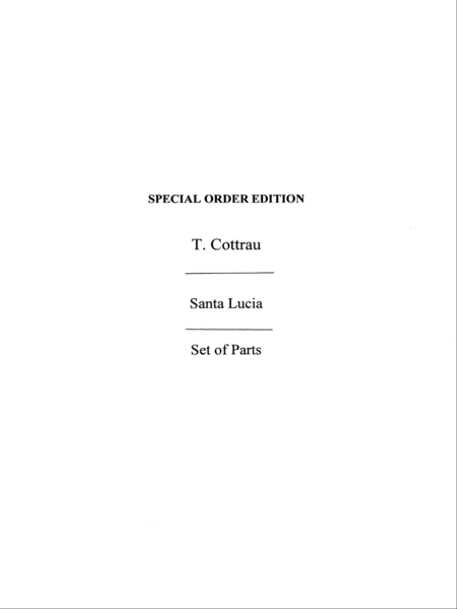 Cottrau, T Santa Lucia (Charrosin) Orchestra scores gallery preview page 1