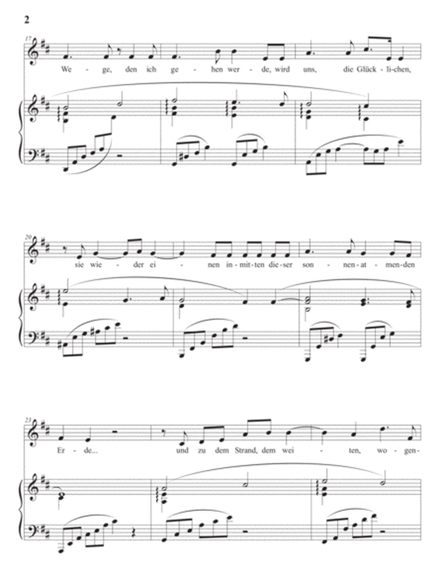 Morgen, Op. 27 no. 4 (in 2 low keys: D, D-flat major)