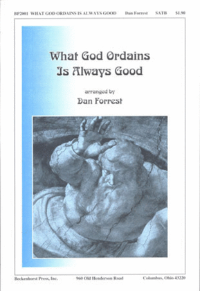 Book cover for What God Ordains is Always Good