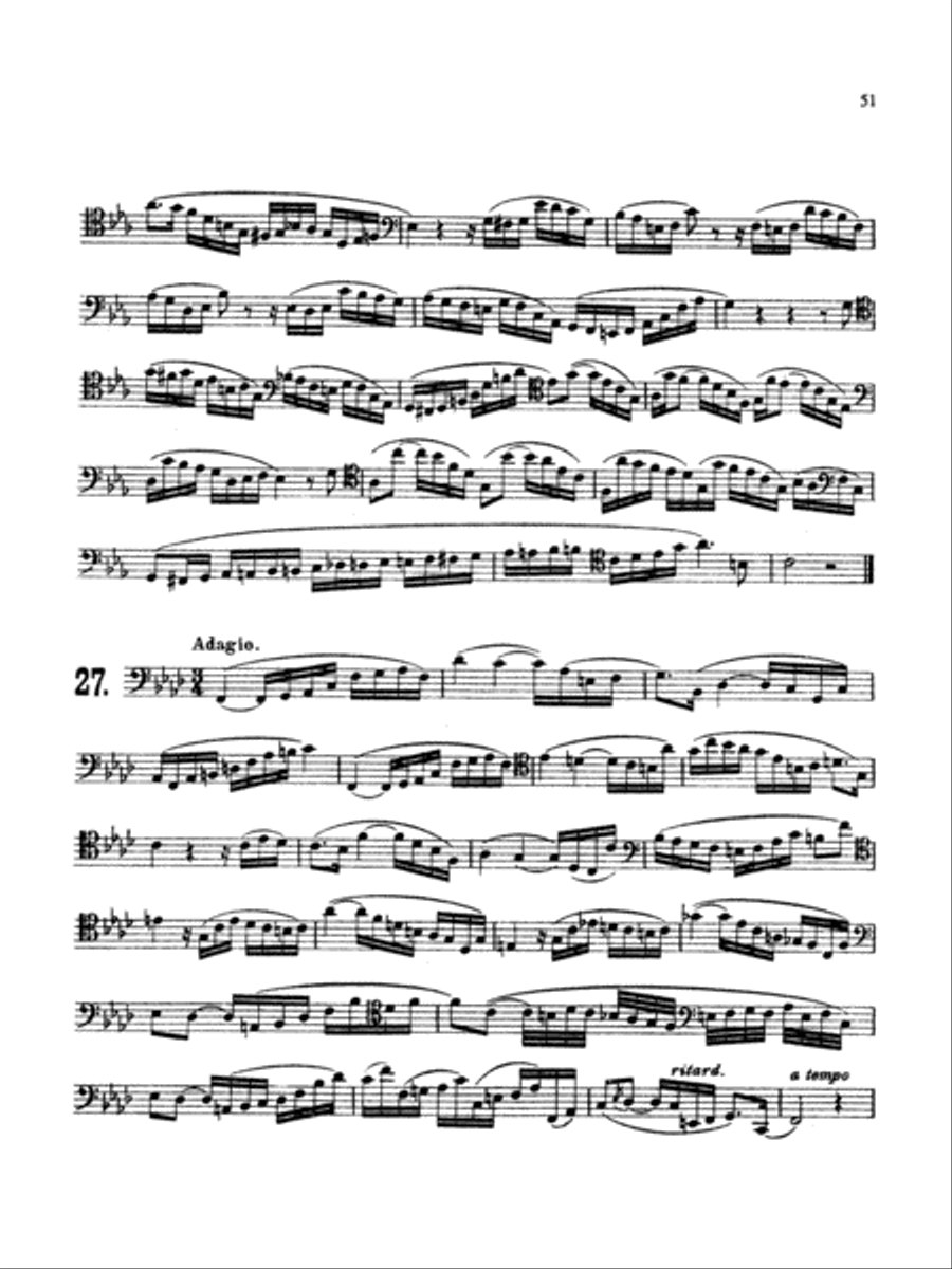 Milde: Fifty Concert Studies, Op. 26 Bassoon Solo scores gallery preview page 1