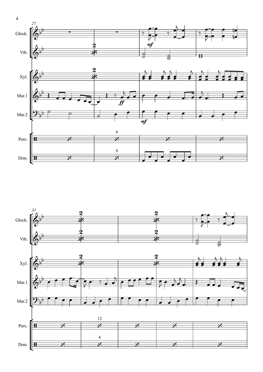 Wake Me Up Wake Me Up Percussion Ensemble scores gallery preview page 6
