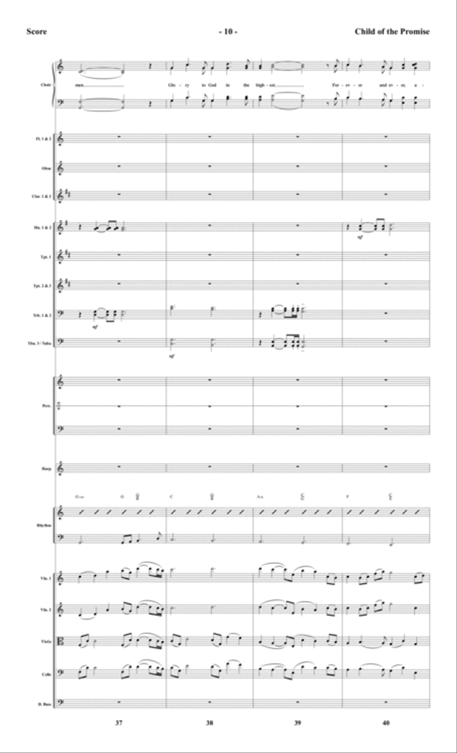 Child of the Promise - Orchestral Score and Parts Choir scores gallery preview page 12