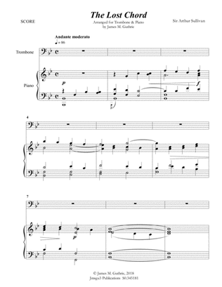 Sullivan: The Lost Chord for Trombone & Piano
