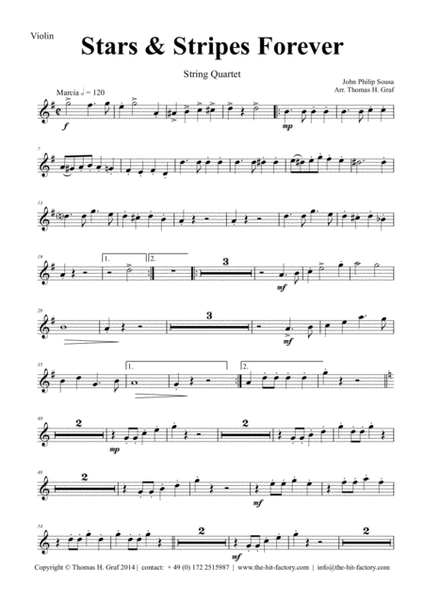Stars and Stripes forever - Sousa - String Quartet image number null