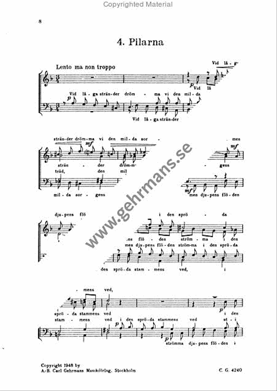De nakna tradens sanger TTBB scores gallery preview page 5