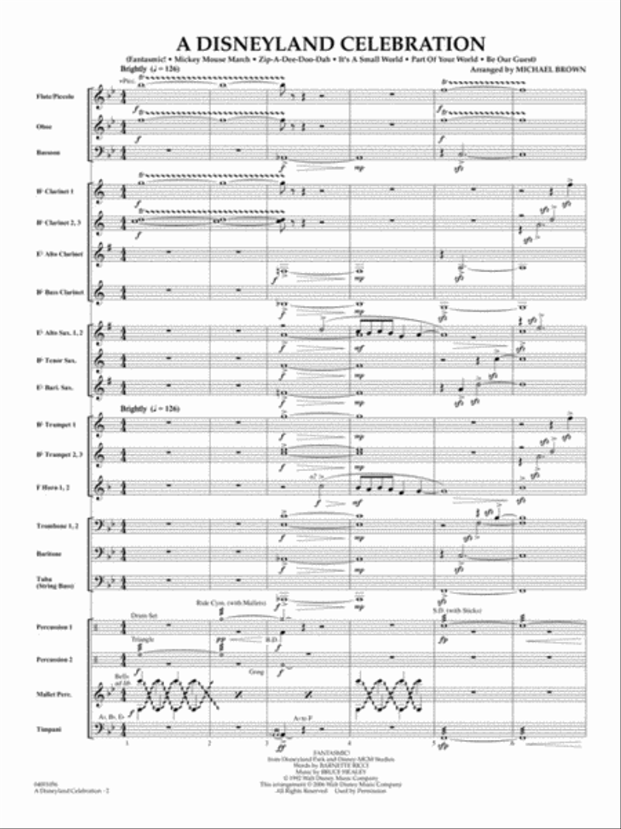A Disneyland Celebration Concert Band scores gallery preview page 3