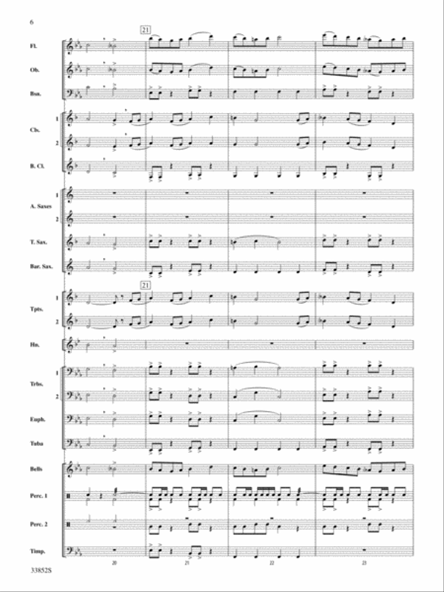 Monticello Mosaic: Score Concert Band scores gallery preview page 6