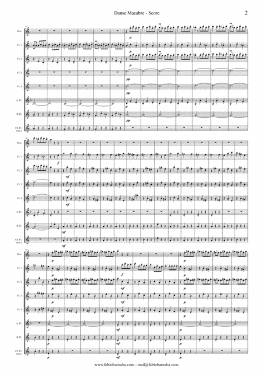 Dance Macabre - complete for Flute Choir Flute Choir scores gallery preview page 3