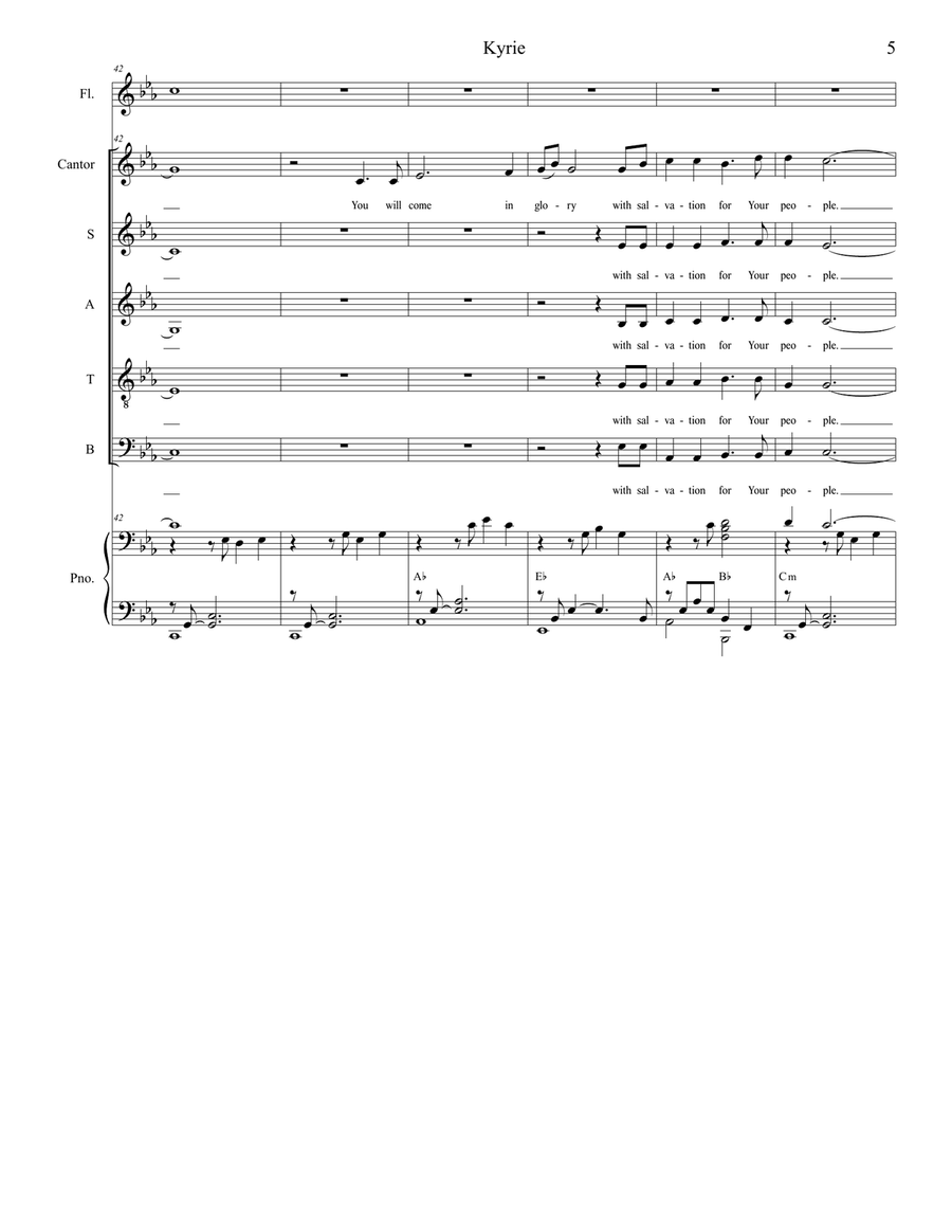 Mass of Saint Raphael (Choir/Vocal Score) 4-Part scores gallery preview page 6