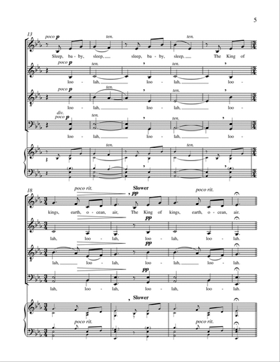 Carols of the Nativity: 4. A Christmas Lullaby A Cappella scores gallery preview page 4
