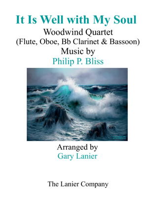 Book cover for IT IS WELL WITH MY SOUL (Woodwind Quartet – Flute, Oboe, Bb Clarinet & Bassoon with Score and Parts)