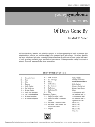 Of Days Gone By: Score