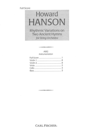 Book cover for Rhythmic Variations on Two Ancient Hymns