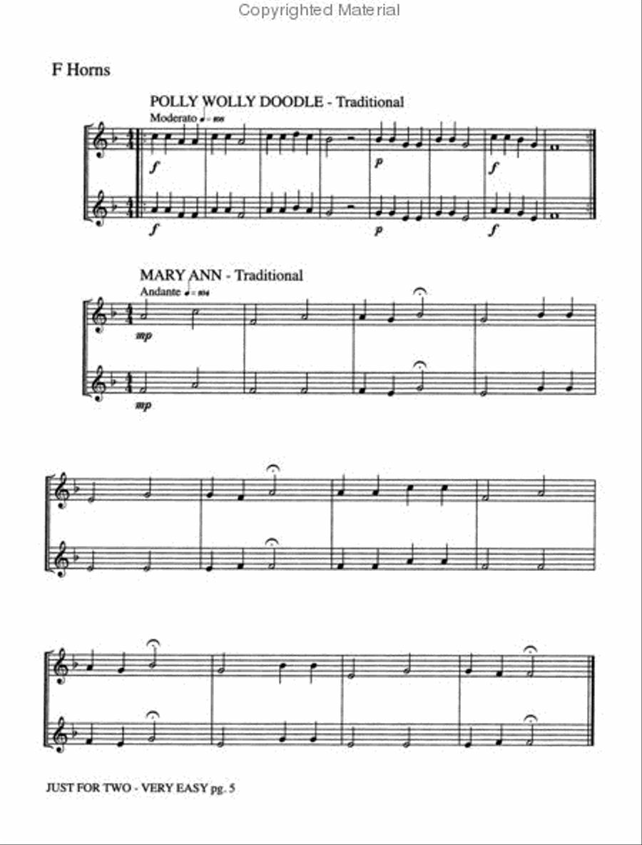 Just for Two Very Easy Small Ensemble scores gallery preview page 3