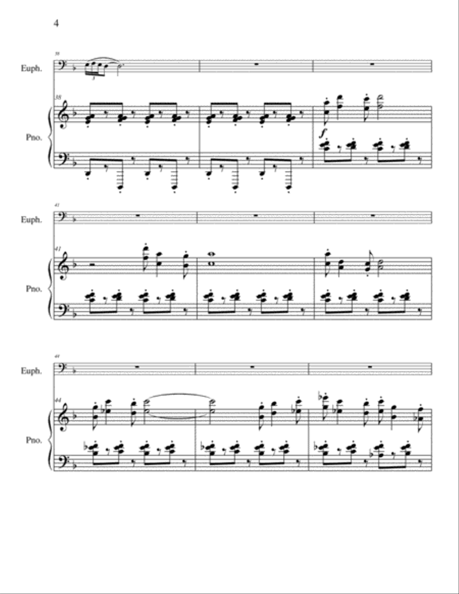 Four Four Euphonium scores gallery preview page 4