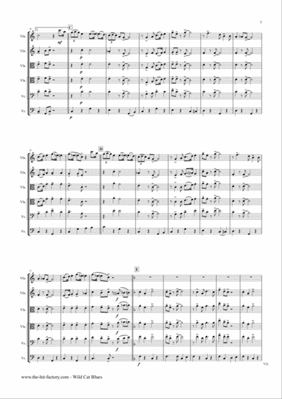 Wildcat Blues String Quintet scores gallery preview page 3