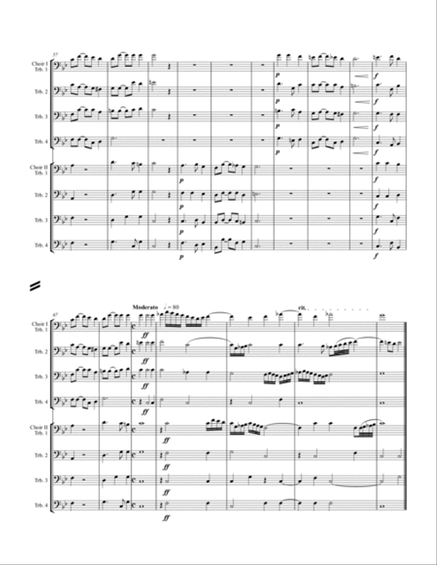 O Magnum Mysterium Trombone scores gallery preview page 5