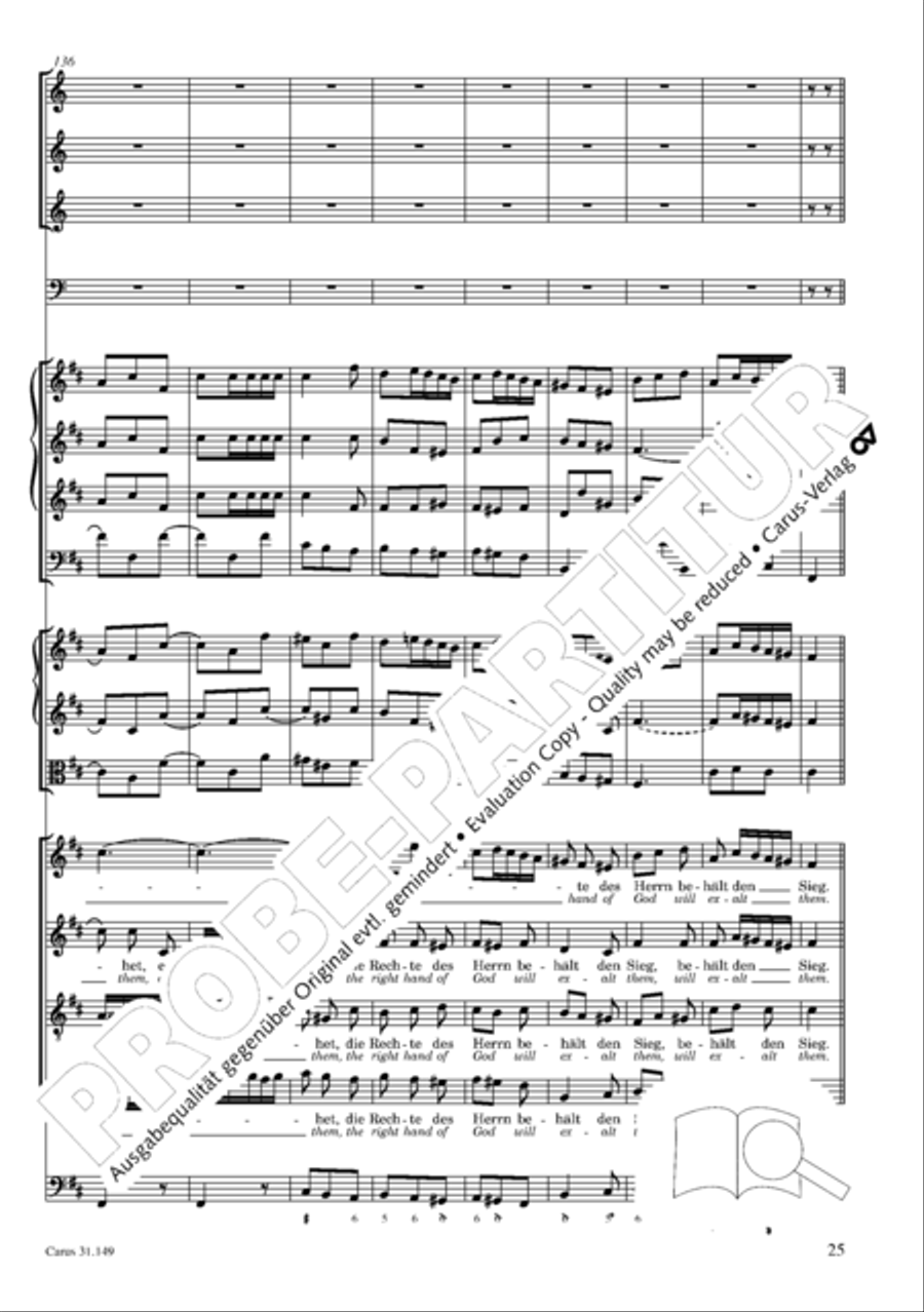 The voice of rejoicing and hope (Man singet mit Freuden vom Sieg) 4-Part scores gallery preview page 26