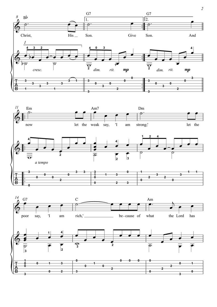 Give Thanks Give Thanks Acoustic Guitar scores gallery preview page 2