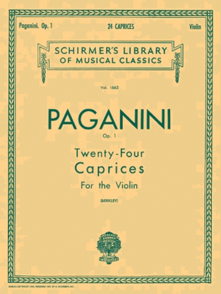 Nicolo Paganini: 24 Caprices, Op. 1 - Violin