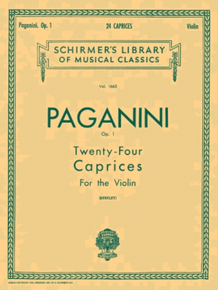 Book cover for 24 Caprices, Op. 1