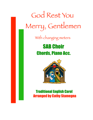 God Rest You Merry, Gentlemen (SAB Choir, Chords, Piano Acc.)