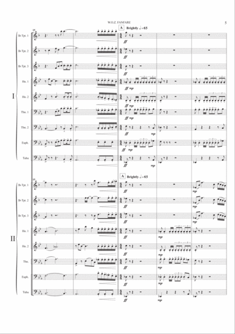 W.O.Z. Fanfare School and Community scores gallery preview page 6