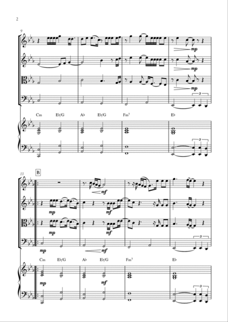 When We Were Young String Quartet scores gallery preview page 2