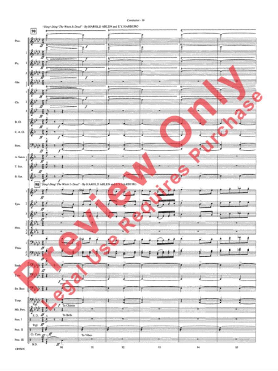 The Wizard of Oz Concert Band scores gallery preview page 21