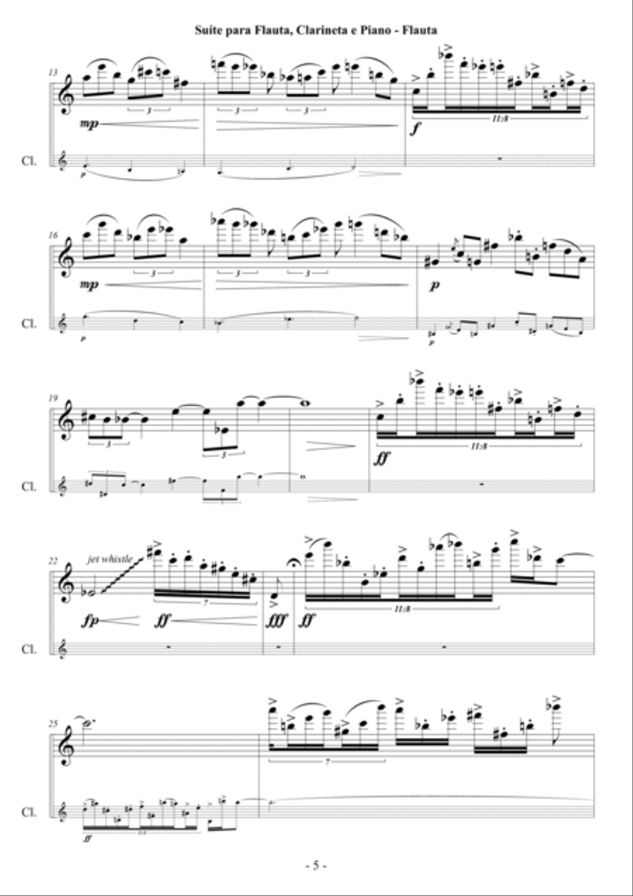 Suite for Flute, Clarinet and Piano Woodwind Duet scores gallery preview page 5