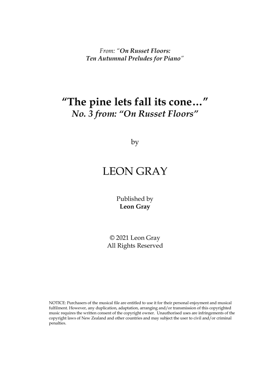 Pine Cone, On Russet Floors (No. 3), Leon Gray image number null