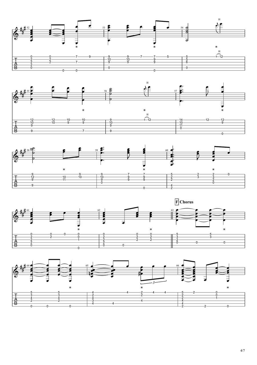 Palace Guitar Tablature scores gallery preview page 4