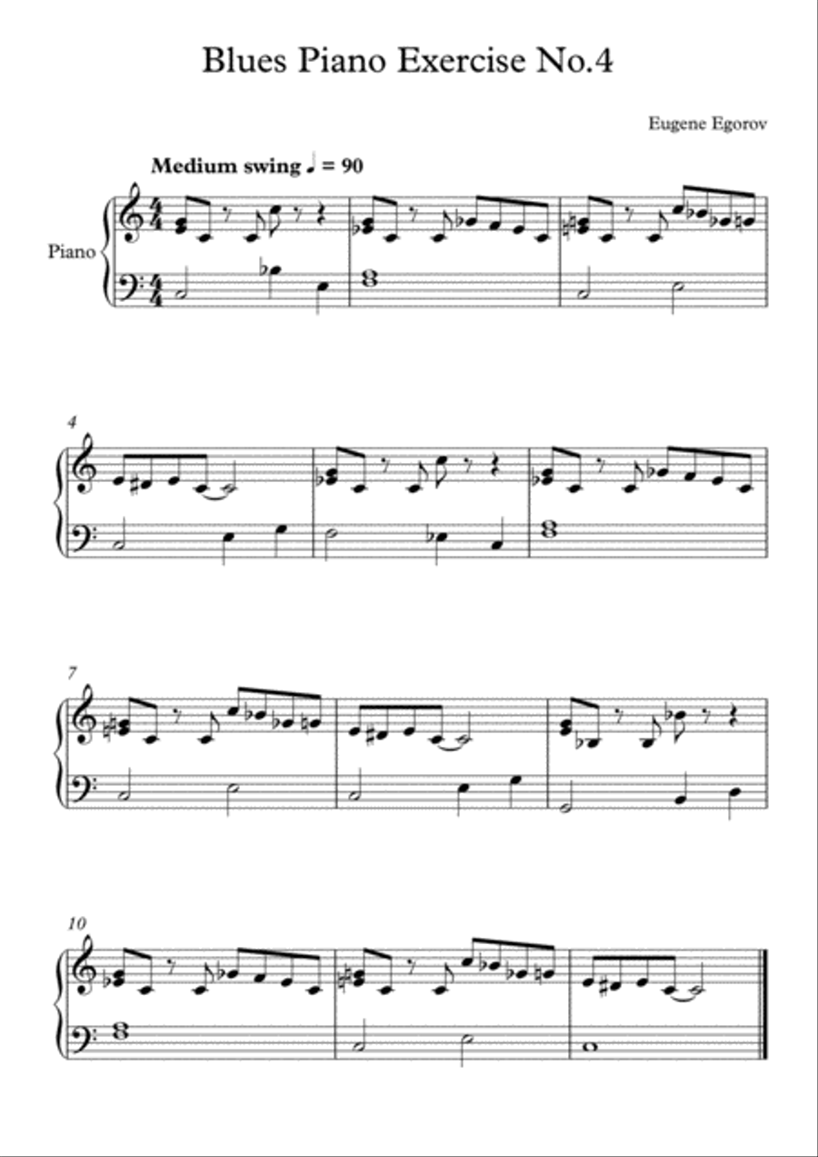 10 Blues Piano Exercises 10 Blues Piano Exercises Piano Method scores gallery preview page 5