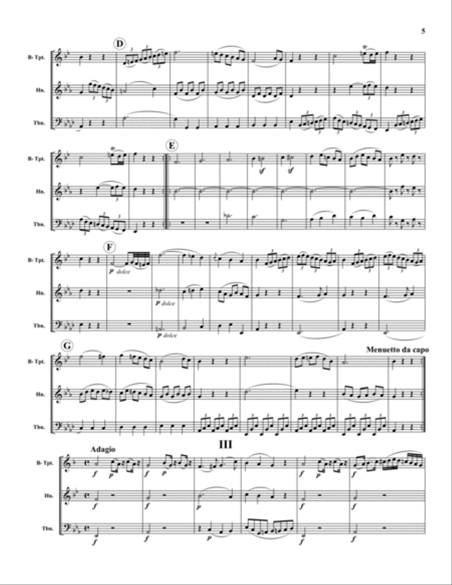 Divertimento III Brass Trio scores gallery preview page 5