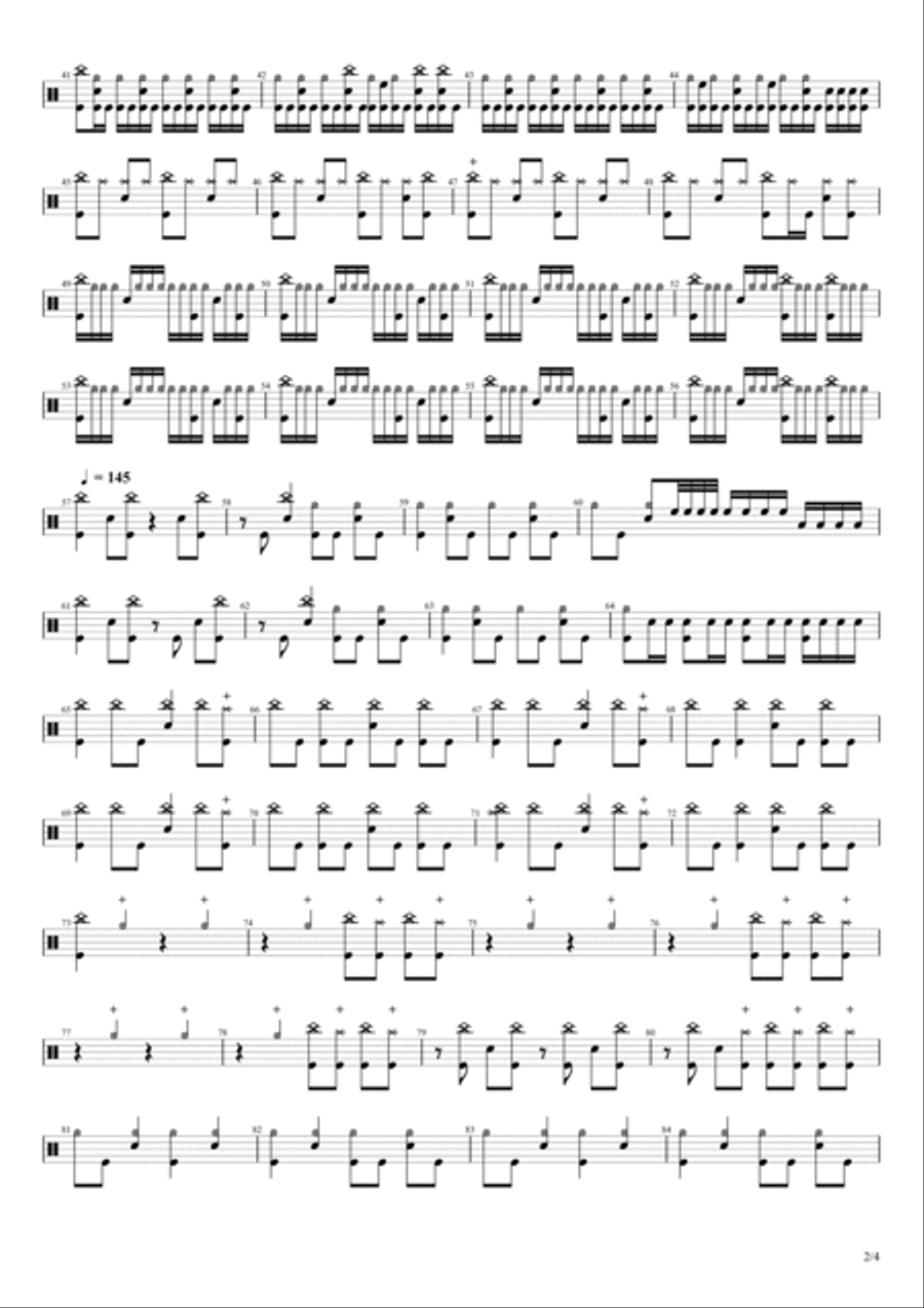 Gunshot To The Head Of Trepidation Drum Set scores gallery preview page 2