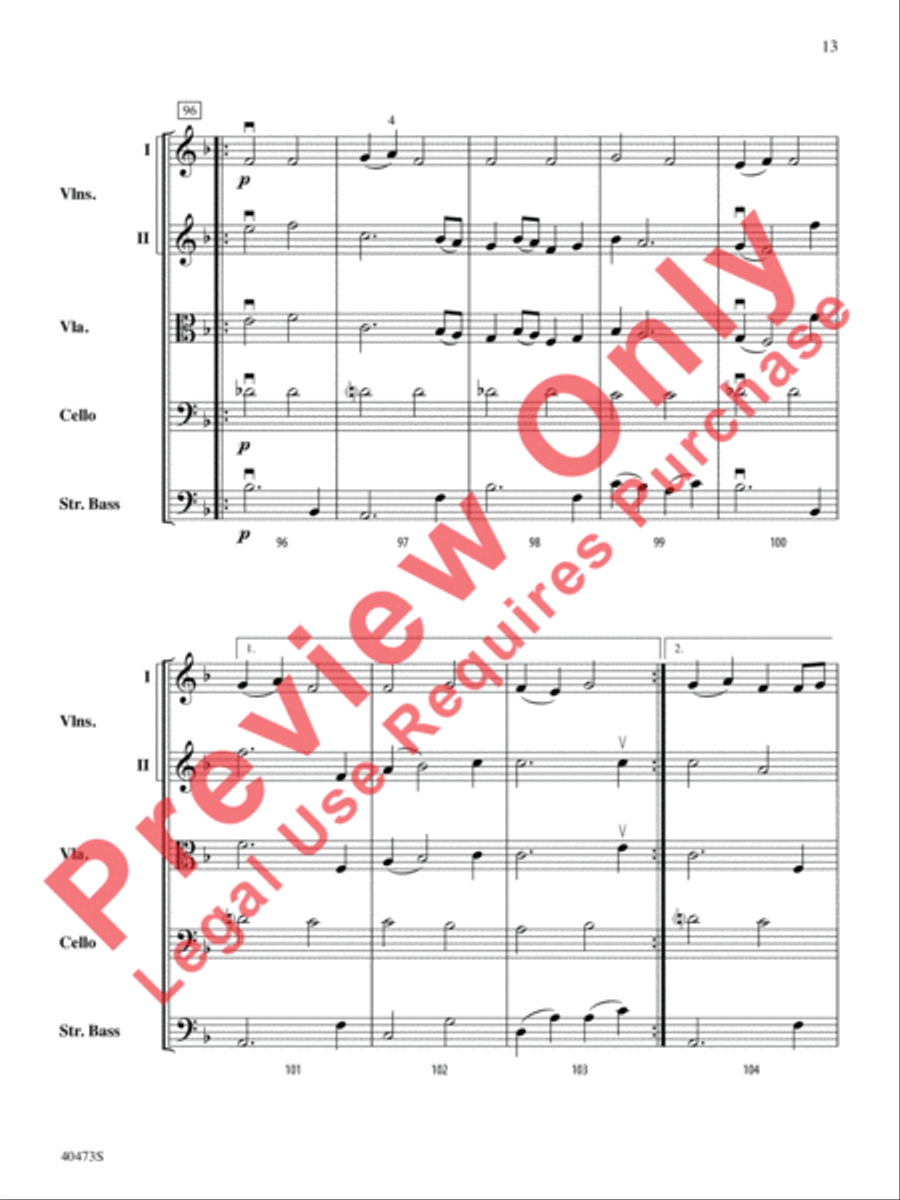 Across the Wind String Orchestra scores gallery preview page 14