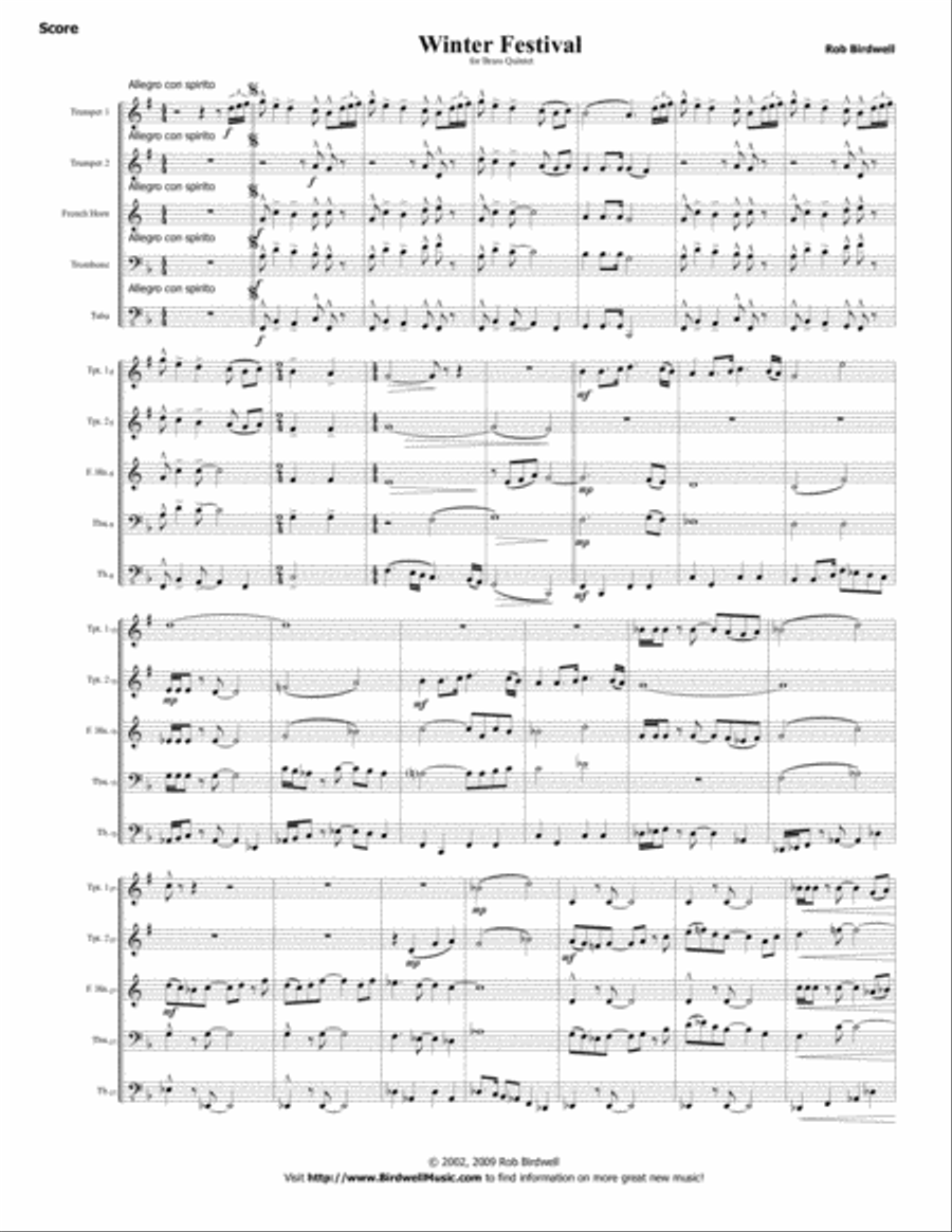 Winter Festival Brass Ensemble scores gallery preview page 2