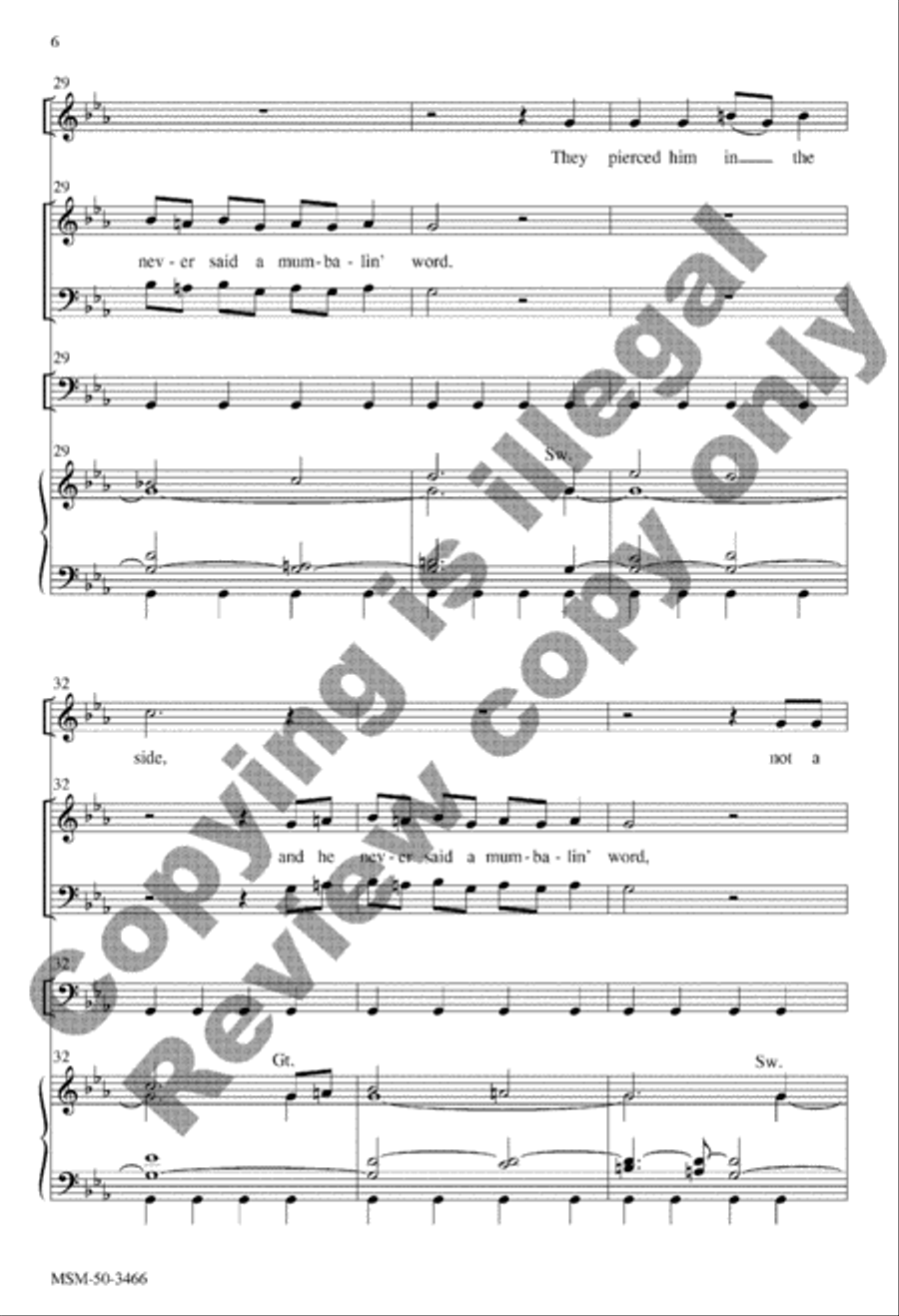 They Crucified My Lord They Crucified My Lord 4-Part scores gallery preview page 6