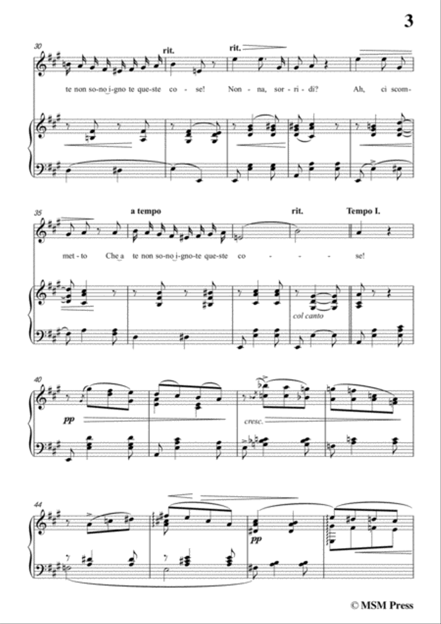 Tosti-Nonna,sorridi in A Major,for Voice and Piano Voice Solo scores gallery preview page 5