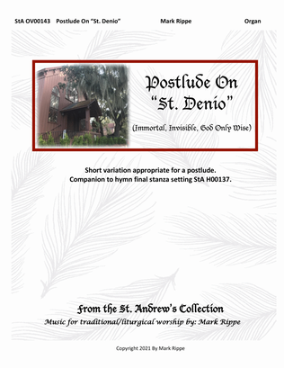 Book cover for Postlude On "St. Denio" (Immortal, Invisible, God Only Wise) StA OV00143