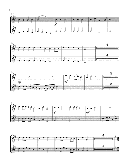 A Fun Christmas Medley (treble Bb instrument duet, parts only) image number null