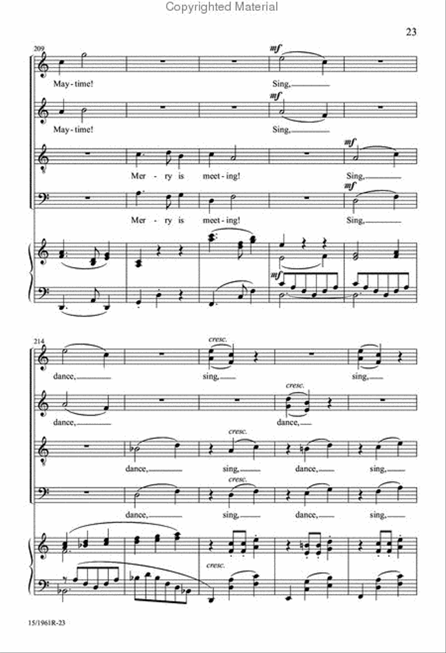 Sing All Ye Joyful 4-Part scores gallery preview page 22
