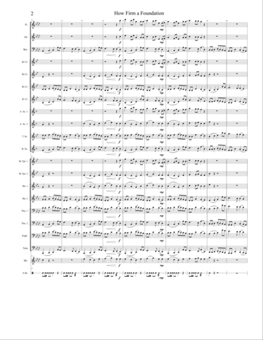 How Firm a Foundation: Invention on a tune from Genuine Church Music, Winchester, 1832 Concert Band scores gallery preview page 6