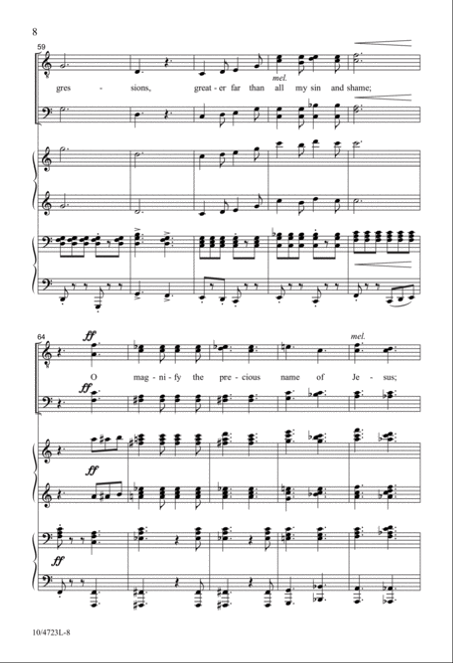 Wonderful Grace of Jesus TTBB scores gallery preview page 8