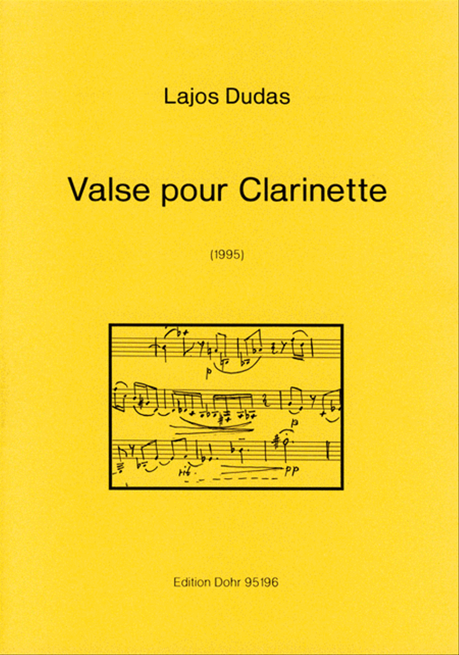 Valse pour Clarinette (1995) Clarinet Solo scores gallery preview page 1
