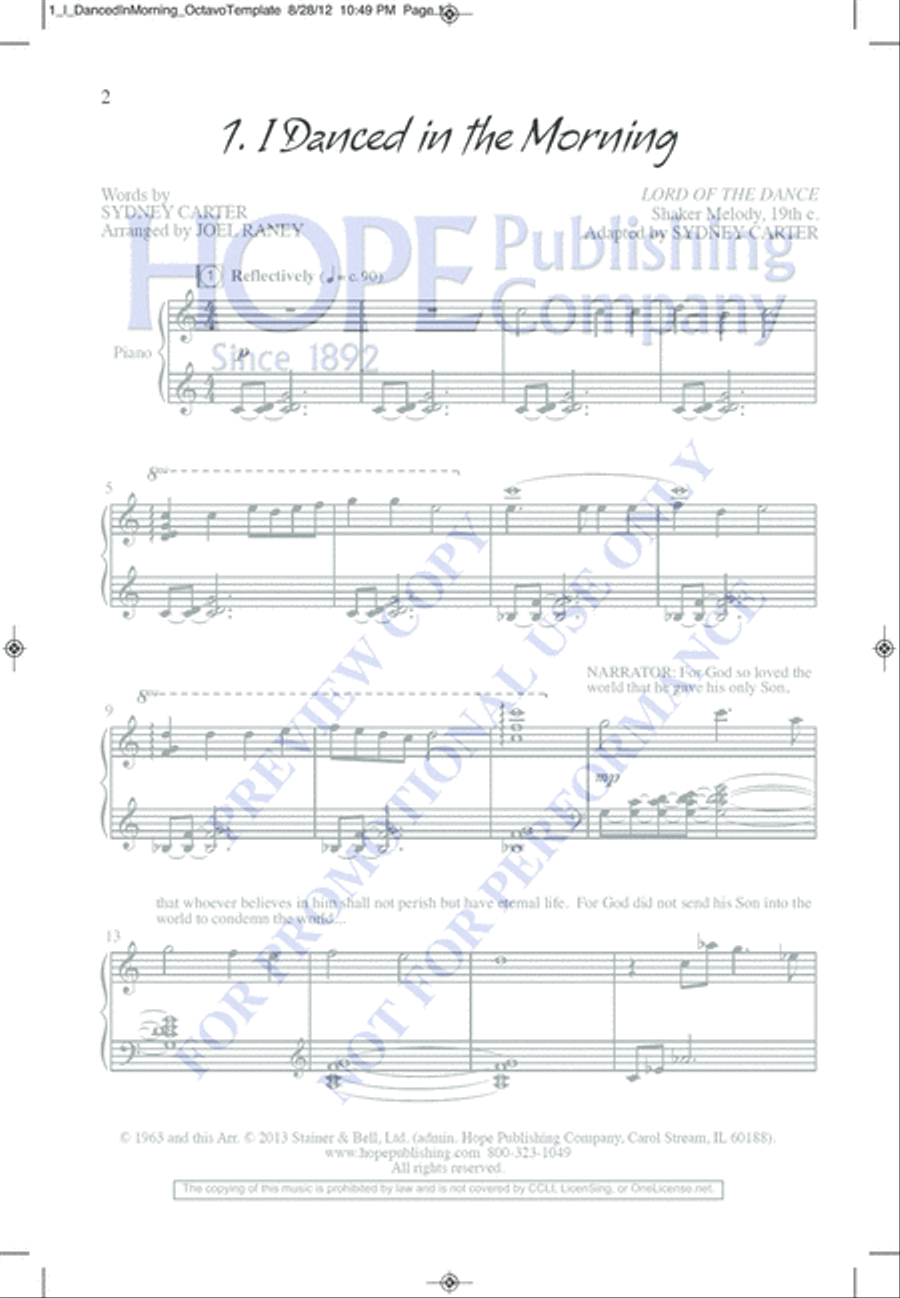 I Am the Lord of the Dance 4-Part scores gallery preview page 6