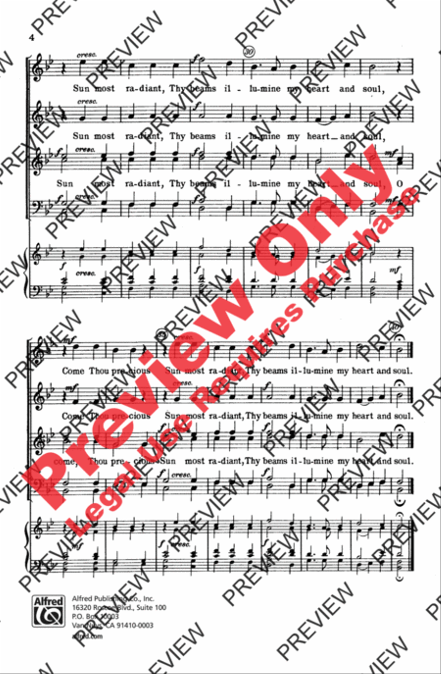 O Jesus, Grant Me Hope and Comfort 4-Part scores gallery preview page 4